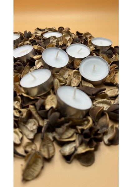 Mini Boy Soya Parafinli Tealight Mum 50 Adet Beyaz Ekonomik