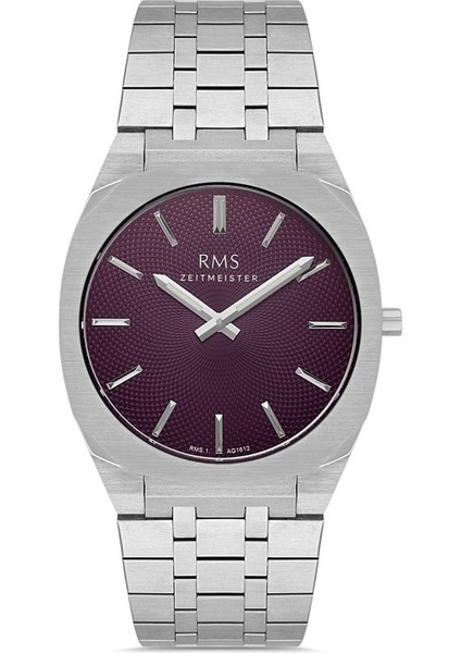 RMS.1.AG1612.07 Kristal Camlı Çelik Kordon Çelik Kasa 5 Atm Suya Dayanıklı Metalik Renk Erkek Kol Saati