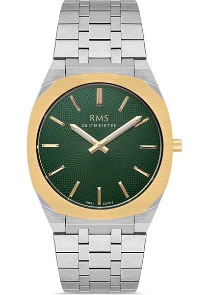 RMS.1.AG1612.05 Kristal Camlı Çelik Kordon Çelik Kasa 5 Atm Suya Dayanıklı Metalik Renk Erkek Kol Saati