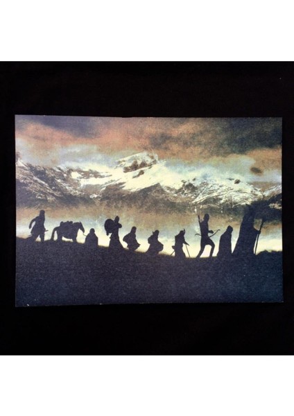 Büyük Ahşap Tablo, Yüzüklerin Efendisi Temalı, Siyah Renk, Şık ve Modern Dekorasyon Parçası