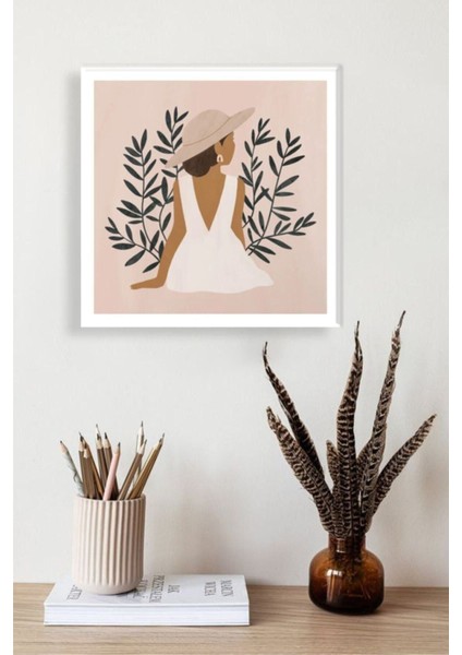 Çok Renkli 25X25 cm Bohemain Foreks Tablo, Şık ve Renkli Dekoratif Sanat Eseri