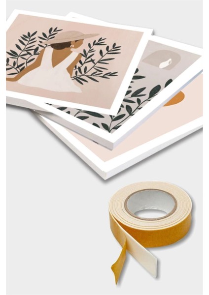 Çok Renkli 25X25 cm Bohemain Foreks Tablo, Şık ve Renkli Dekoratif Sanat Eseri modelleri