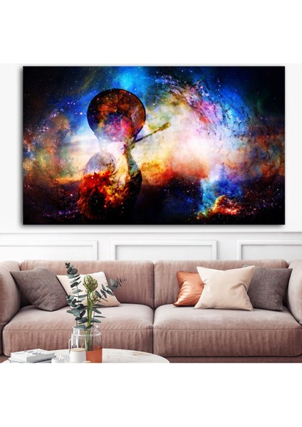 Renkli Şaman Duası Kanvas Tablo 140X210 Cm, Eviniz Için Güzel Dekorasyon Seçeneği