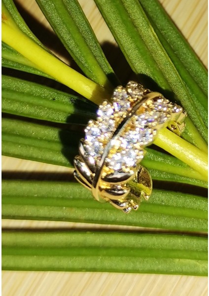 Lüks Çelik Gold Renk Kıkırdak Küpe