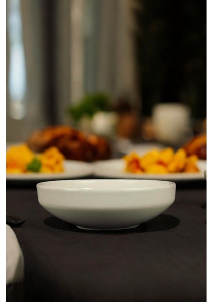 Ekru Porselen 6’lı Yalın Kase Seti, 13 Cm, Şık ve Kullanışlı Tasarım