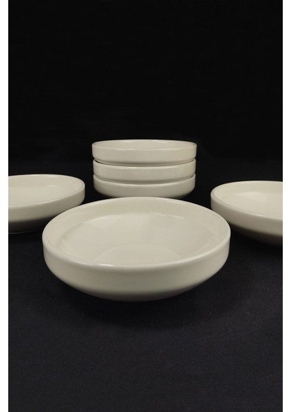 Ekru Porselen 6’lı Yalın Kase Seti, 13 Cm, Şık ve Kullanışlı Tasarım fiyatları
