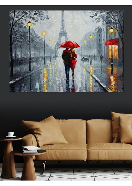 Renkli Şemsiye Yürüyüş Dekoratif Kanvas ve Ahşap Tablo indirimleri