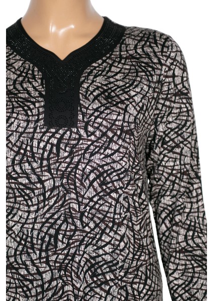 Hesna Kadın Demet Büyük Beden Kuplu Boydan Kahverengi Elbise D84 fiyatları