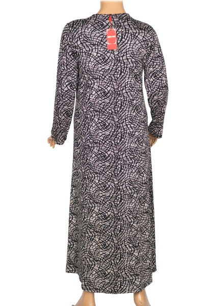 Hesna Kadın Demet Büyük Beden Kuplu Boydan Kahverengi Elbise D84 modelleri