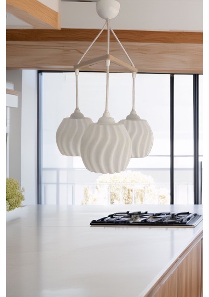 Modern 3'lü Bohem Sarkıt Avize, 23X27 Cm, Salon, Mutfak, Oturma, Cafe, Bar Için Ideal fırsatları