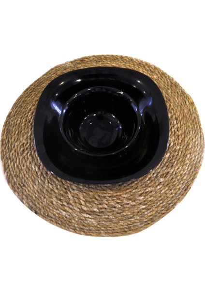 Bej Bambu Hasır Servis Supla 35 cm 6'lı Set fırsatları