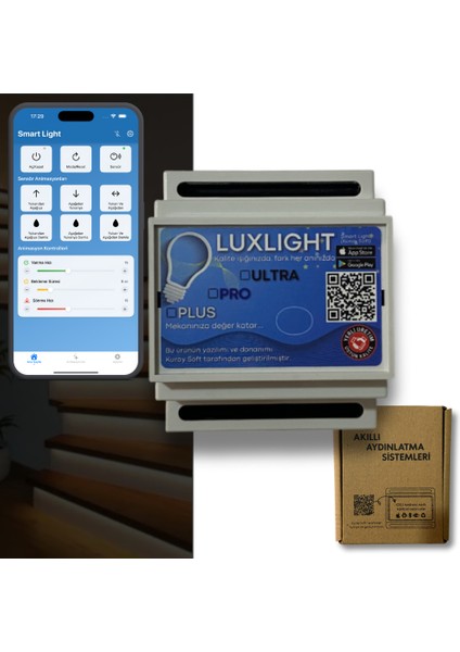 Lux Light Plus – Sensörlü ve Bluetooth ile Telefon Kontrollü Akıllı Merdiven Aydınlatma Cihazı (2-18 Çıkış)
