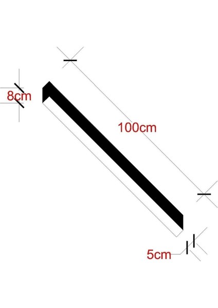 Beyaz 100CM Sıva Üstü LED Lineer Avize Aydınlatması UNK-1017F fiyatları