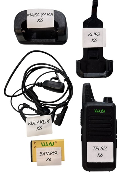 El Telsizi KDC1T 6'lı Full Paket Kulaklık Hediyeli modelleri