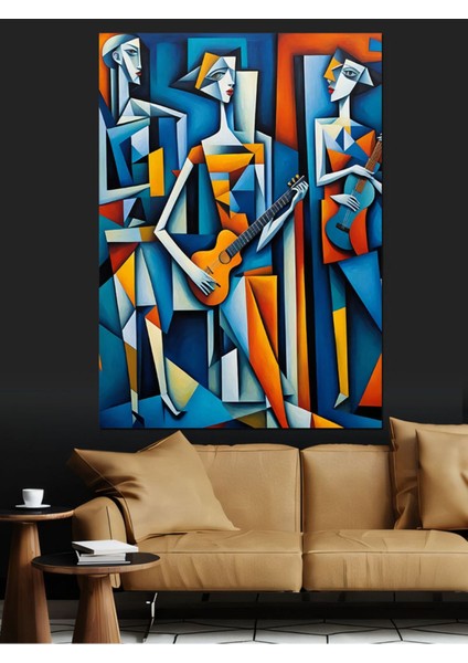Renkli Soyut Insanlar Dekoratif Kanvas ve Ahşap Tablo fiyatları