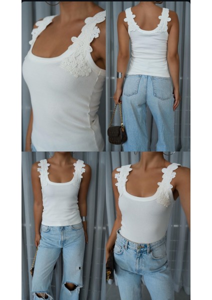 Omuzdan Dantelli Askılı Bluz modelleri