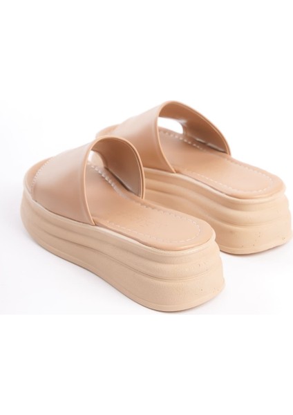 Jet-Alıce Düz Topuklu Kalın ve Ortopedik Taban Kadın Terlik Ctt - Ten indirimleri