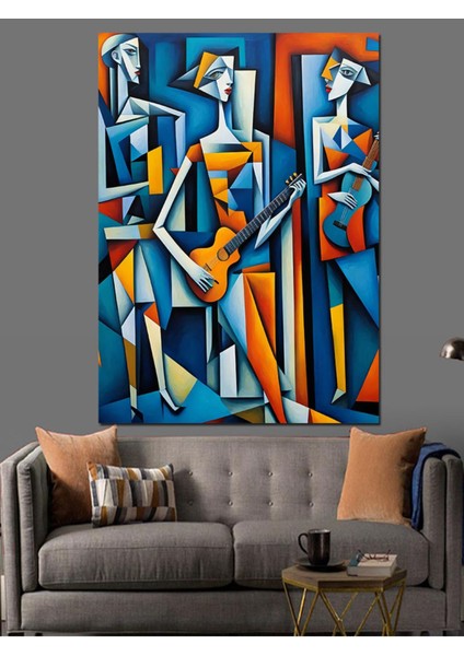 Renkli Soyut Insanlar Dekoratif Kanvas ve Ahşap Tablo indirimleri