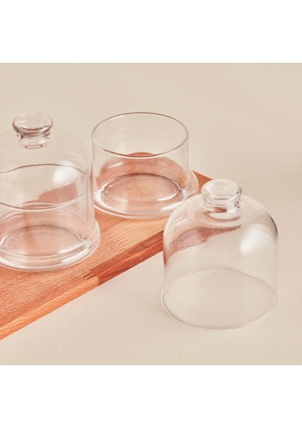 Ahşap Stantlı Şeffaf Saklama Seti, 2'li Kurabiyelik ve Kuruyemişlik fiyatları