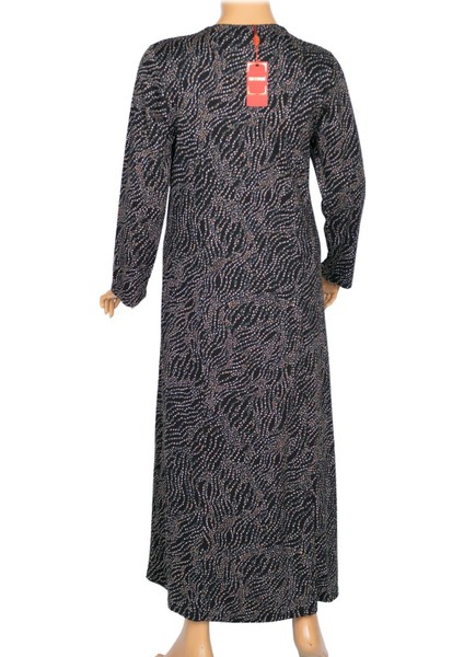 Hesna Kadın Demet Büyük Beden Kuplu Boydan Petrol Elbise D80 modelleri