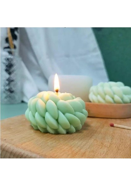 Beyaz Çiçek Mum, Sabun ve Kokulutaş Silikon Kalıp Seti