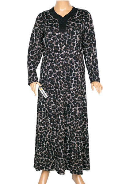 Hesna Kadın Demet Büyük Beden Kuplu Boydan Petrol Elbise D83