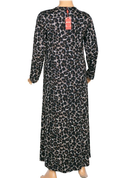 Hesna Kadın Demet Büyük Beden Kuplu Boydan Petrol Elbise D83 modelleri