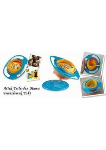 Turuncu 360 Derece Döner Devrilmez Mama Kabı ve Çerez Kasesi, Bpa Içermez fiyatları