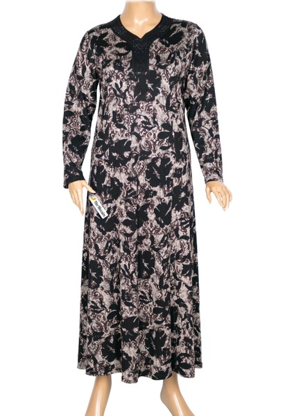 Hesna Kadın Demet Büyük Beden Kuplu Boydan Vizon Elbise D82