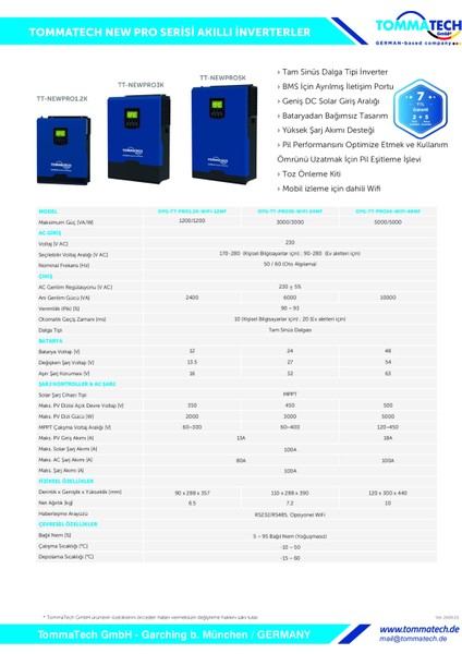New Pro 3k 24V 1faz Akıllı Inverter fiyatları