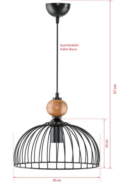 Ahşap Detaylı Şık Sarkıt Avize, Modern ve Şık Tasarım, Ev Dekoru Için Ideal fiyatları