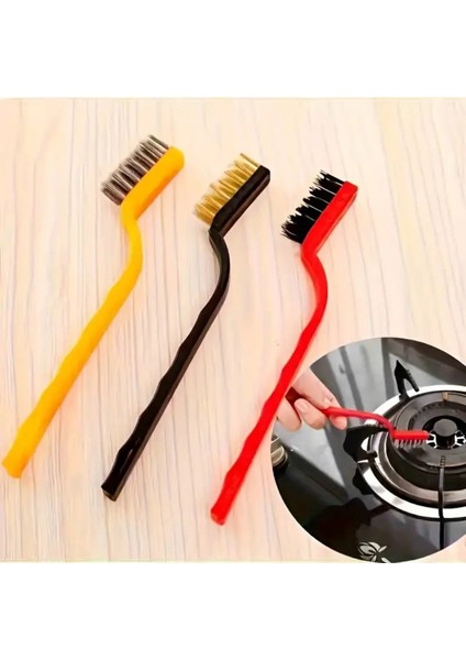 3'lü Set Tel Fırça Yağ Kir Pas Sökücü Temizlik Seti Mutfak Fırın Ocak Lavabo Temizlik Fırçası modelleri
