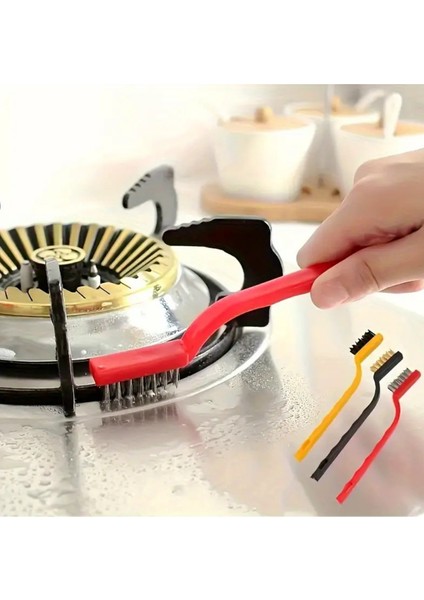 3'lü Set Tel Fırça Yağ Kir Pas Sökücü Temizlik Seti Mutfak Fırın Ocak Lavabo Temizlik Fırçası indirimleri