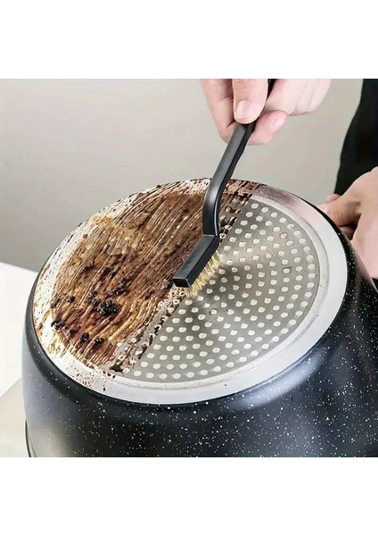 3'lü Set Tel Fırça Yağ Kir Pas Sökücü Temizlik Seti Mutfak Fırın Ocak Lavabo Temizlik Fırçası