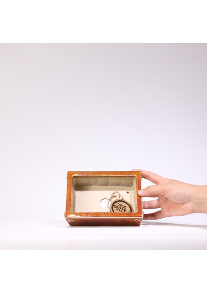 Köşeli Bonsai Saksısı No.15-Sırlı (17CM) fiyatları
