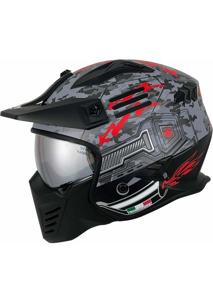 Sw X2 Tokyo Trooper Black Red Moduler Kask - Standart - M - ST00418-STANDART-M