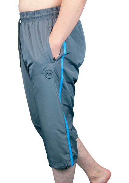 Erkek Havuz Deniz Uzun Diz Altı Kapri Şort Gri - 1520-25 fırsatları