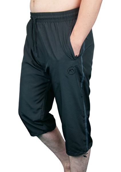 Erkek Havuz Deniz Uzun Diz Altı Kapri Şort Siyah- 1520-25 fiyatları