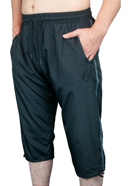 Erkek Havuz Deniz Uzun Diz Altı Kapri Şort Siyah- 1520-25 fırsatları