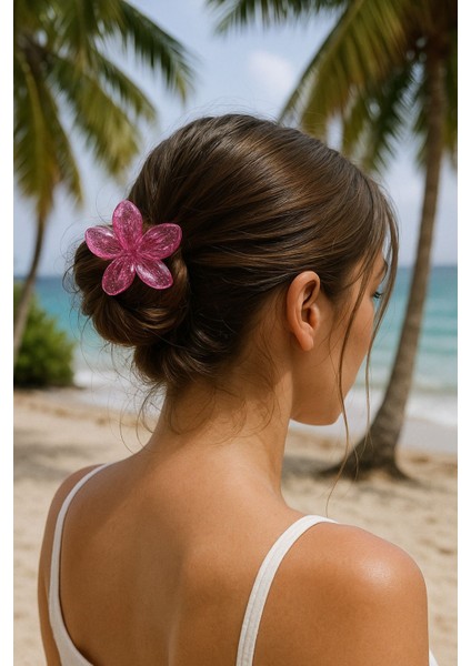 6 Adet Simli Lotus Saç Tokası 6 Farklı Renk- 6 cm Orta Boy - Hafif ve Dayanıklı modelleri