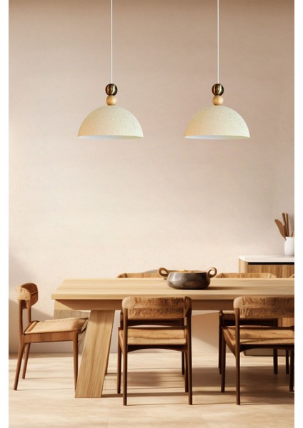 Yampi Dokulu Açık Krem Büyük Eskitme Boncuk Sarkıt Aydınlatma, Salon ve Mutfak Dekoru fiyatları