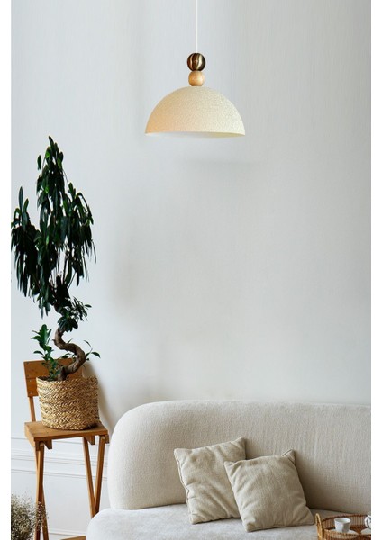 Yampi Dokulu Açık Krem Büyük Eskitme Boncuk Sarkıt Aydınlatma, Salon ve Mutfak Dekoru modelleri