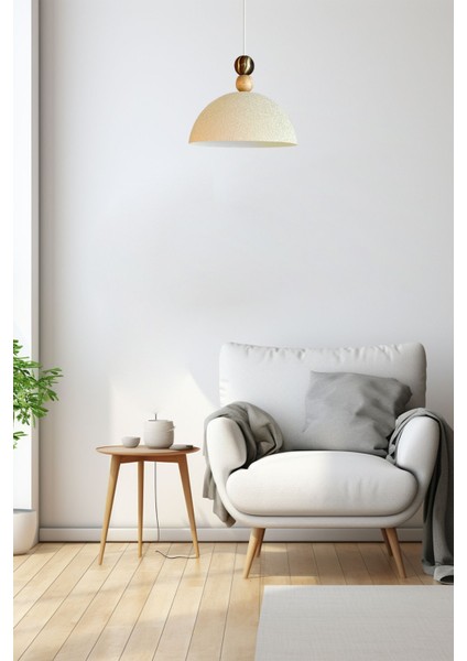 Yampi Dokulu Açık Krem Büyük Eskitme Boncuk Sarkıt Aydınlatma, Salon ve Mutfak Dekoru fırsatları