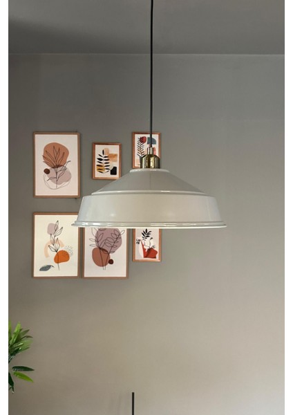 Gri Renkli Şık Tekli Lale Tasarımlı Sarkıt Aydınlatma