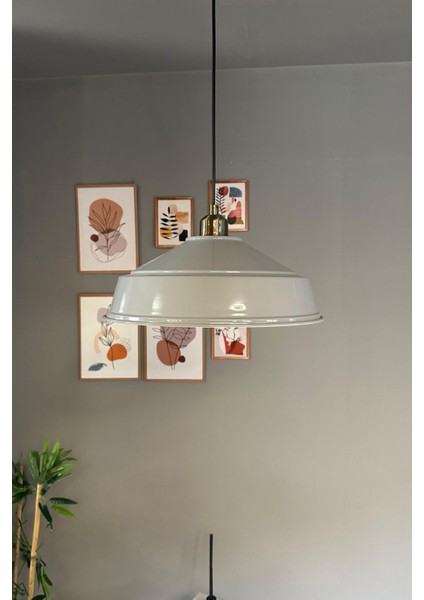 Gri Renkli Şık Tekli Lale Tasarımlı Sarkıt Aydınlatma