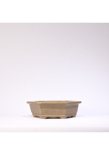 Altıgen Bonsai Saksısı No.30-Sırlı (23 Cm)