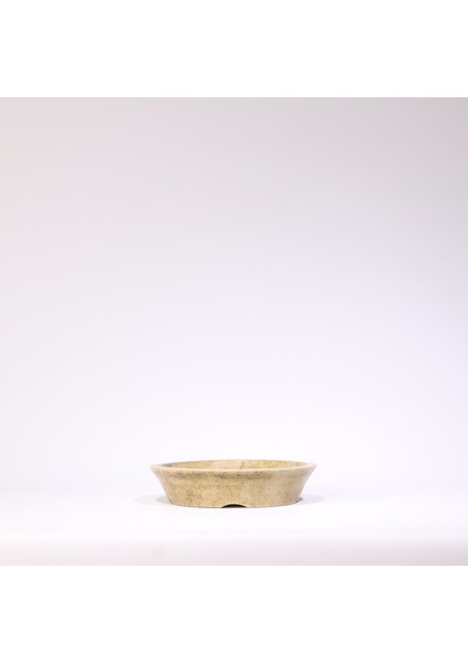Yuvarlak Bonsai Saksısı No.44-Sırlı (18 Cm)