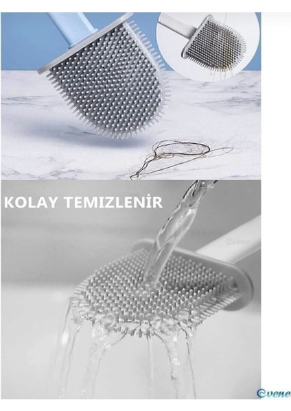 Silikon Kıllı Duvara Asılabilir Tuvalet Fırçası ve Standı – Hijyenik & Kolay Temizlik fiyatları