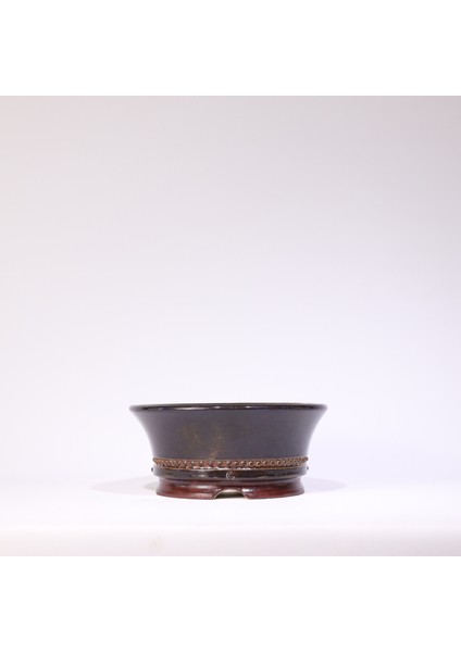 Yuvarlak Bonsai Saksısı No.48-Sırlı (22 Cm)