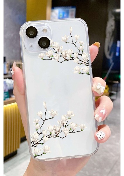 Iphone 15 Uyumlu Desenli Lüx Şeffaf Silikon Kılıf Mnl8 modelleri